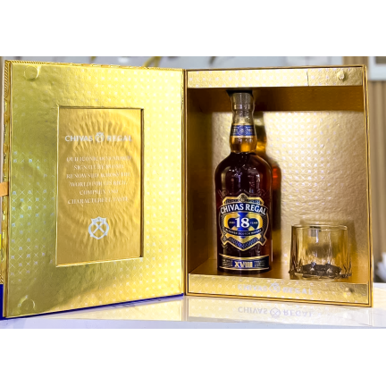 Rượu Chivas 18 Năm Hộp Quà Kèm 1 Ly 2027 – Sang Trọng, Đẳng Cấp