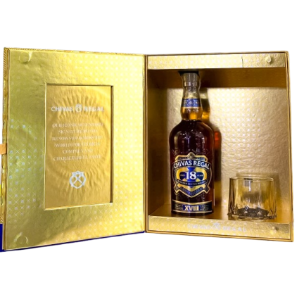 Rượu Chivas 18 Năm Hộp Quà Kèm 1 Ly 2027 – Sang Trọng, Đẳng Cấp