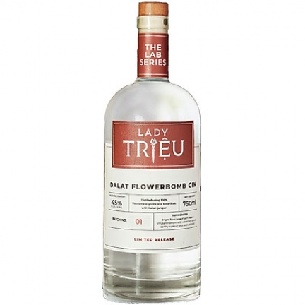 RƯỢU LADY TRIỆU  DALAT FLOWERBOMB DRY GIN 43%