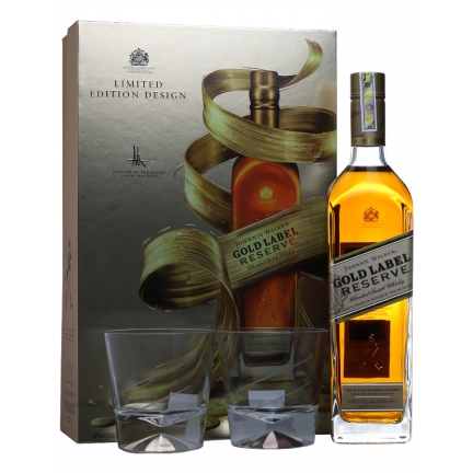 Rượu Johnnie Walker Gold hộp quà 2 ly 