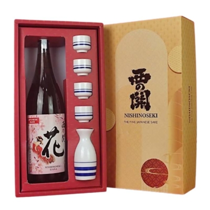 Rượu Sake NishinoSeki Hana 1800ml hộp quà 2025