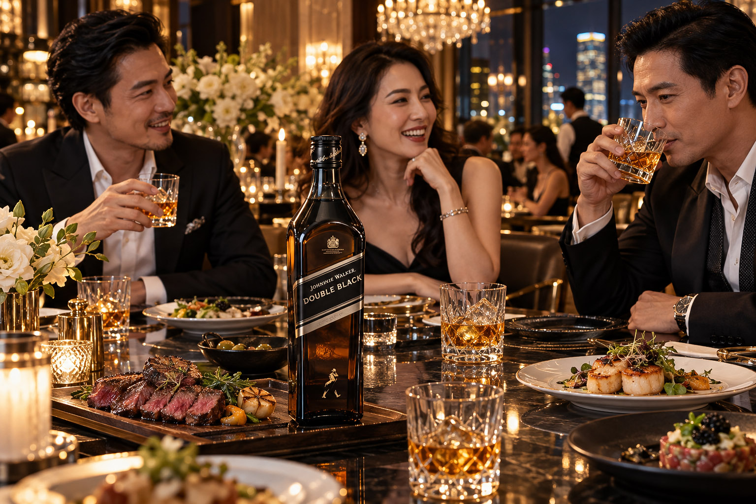 Rượu Johnnie Walker Double Black Label hộp quà 2027