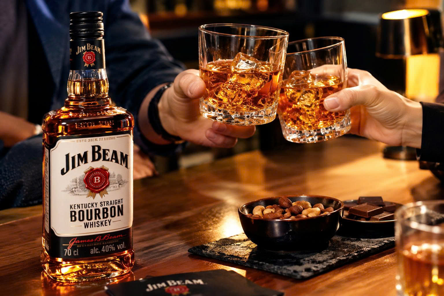 Thưởng thức rượu Jimbeam whisky