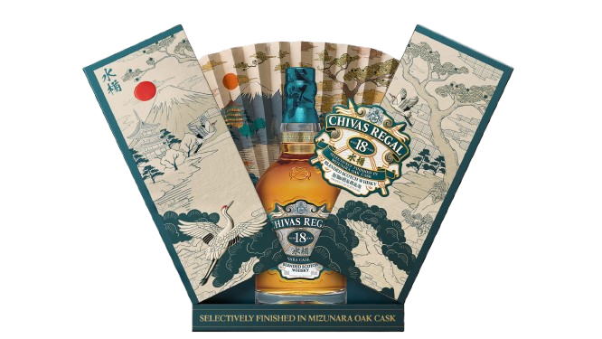 Rượu Chivas Regal 18 Mizunara Oak Cask hộp quà mẫu 2027 