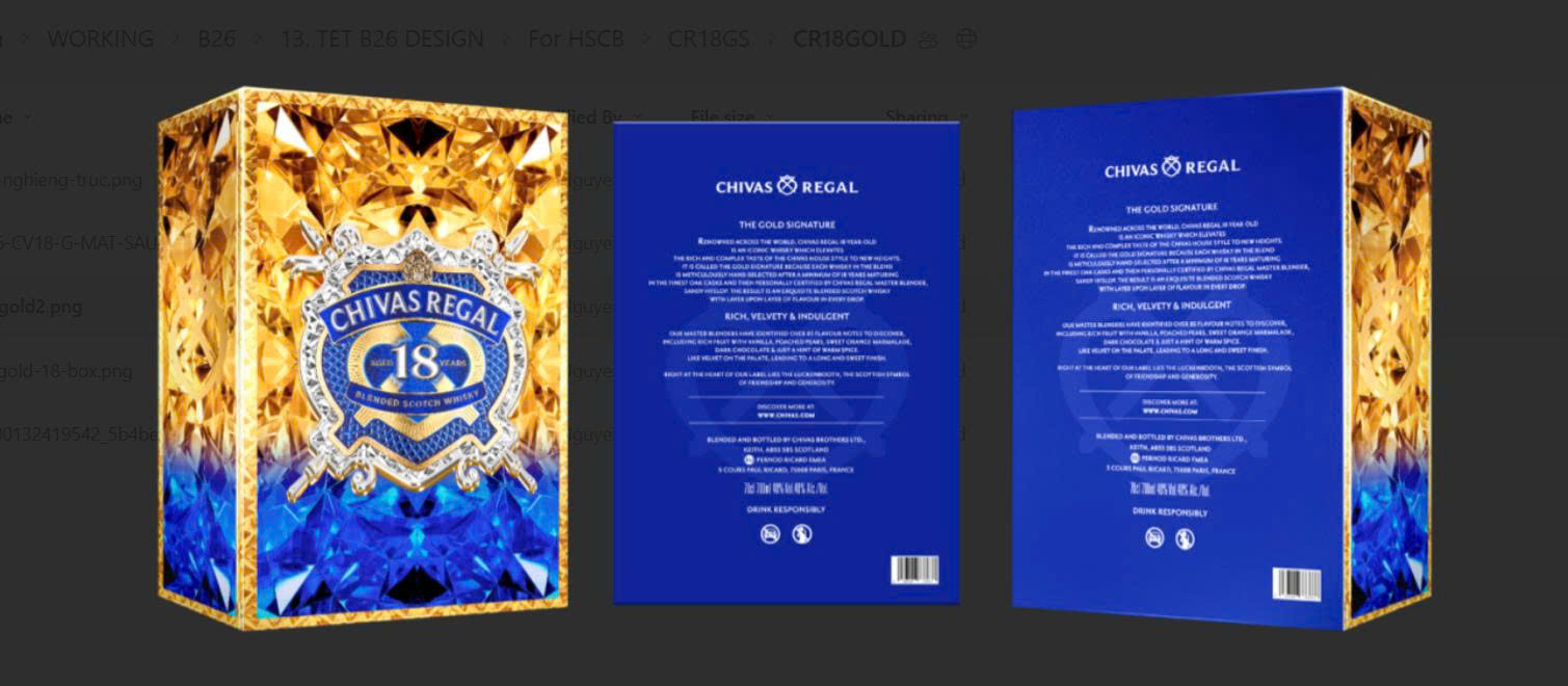 Rượu Chivas Regal Gold 18 năm mẫu hộp quà biếu năm 2026