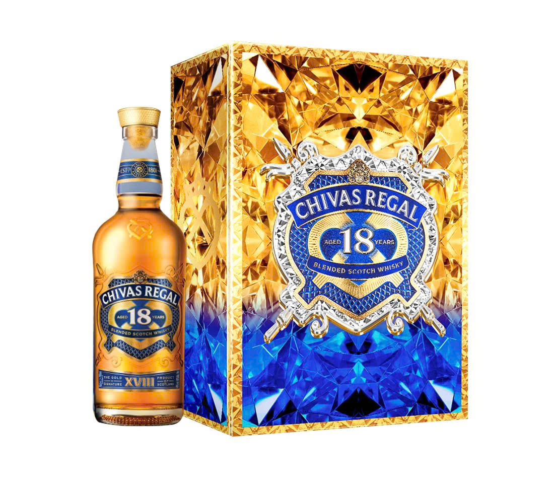 Rượu Chivas Regal Gold 18 năm mẫu hộp quà biếu năm 2026