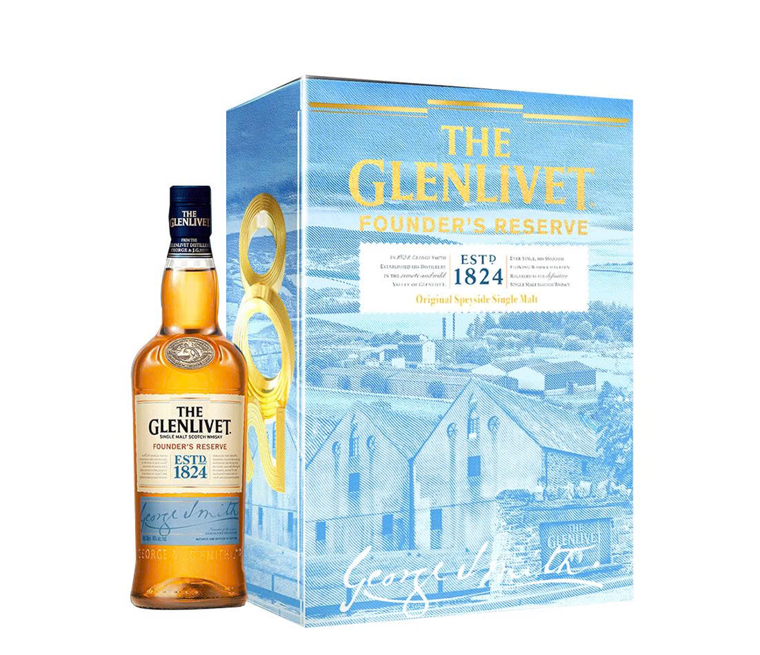 Rượu Glenlivet Founder's Reserve mẫu hộp quà năm 2026