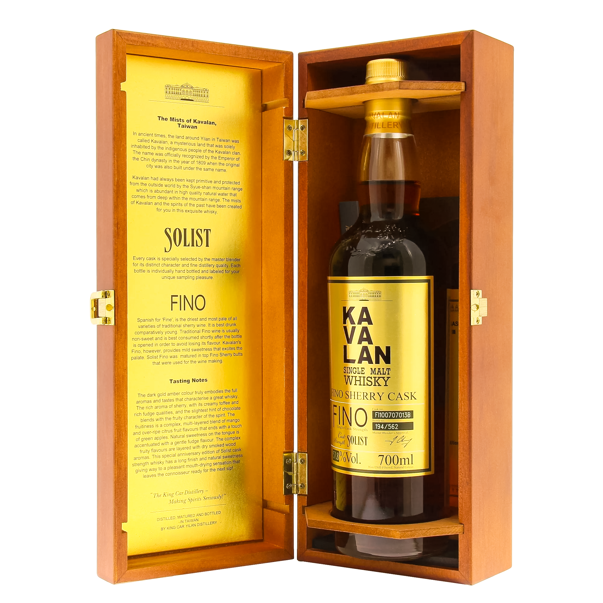 Rượu Kavalan Solist Fino Sherry Single Cask Strength.