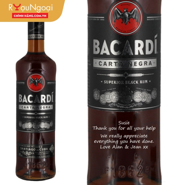 Rượu Bacardi Dark Rum có chất lượng hoàn hảo cùng với nghệ thuật sản xuất lâu đời