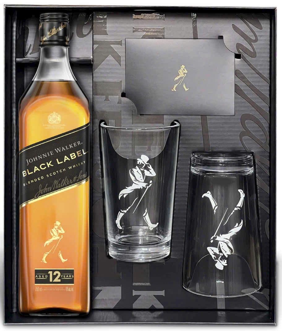 whisky Black Label hộp quà