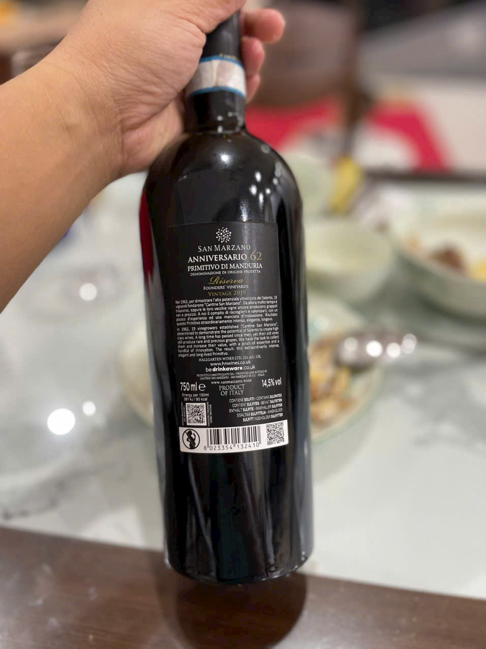Rượu Vang 62 Anniversario Primitivo Di Manduria