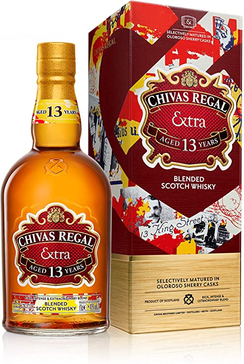 chivas regal extra 13 year old blended scotch whisky.