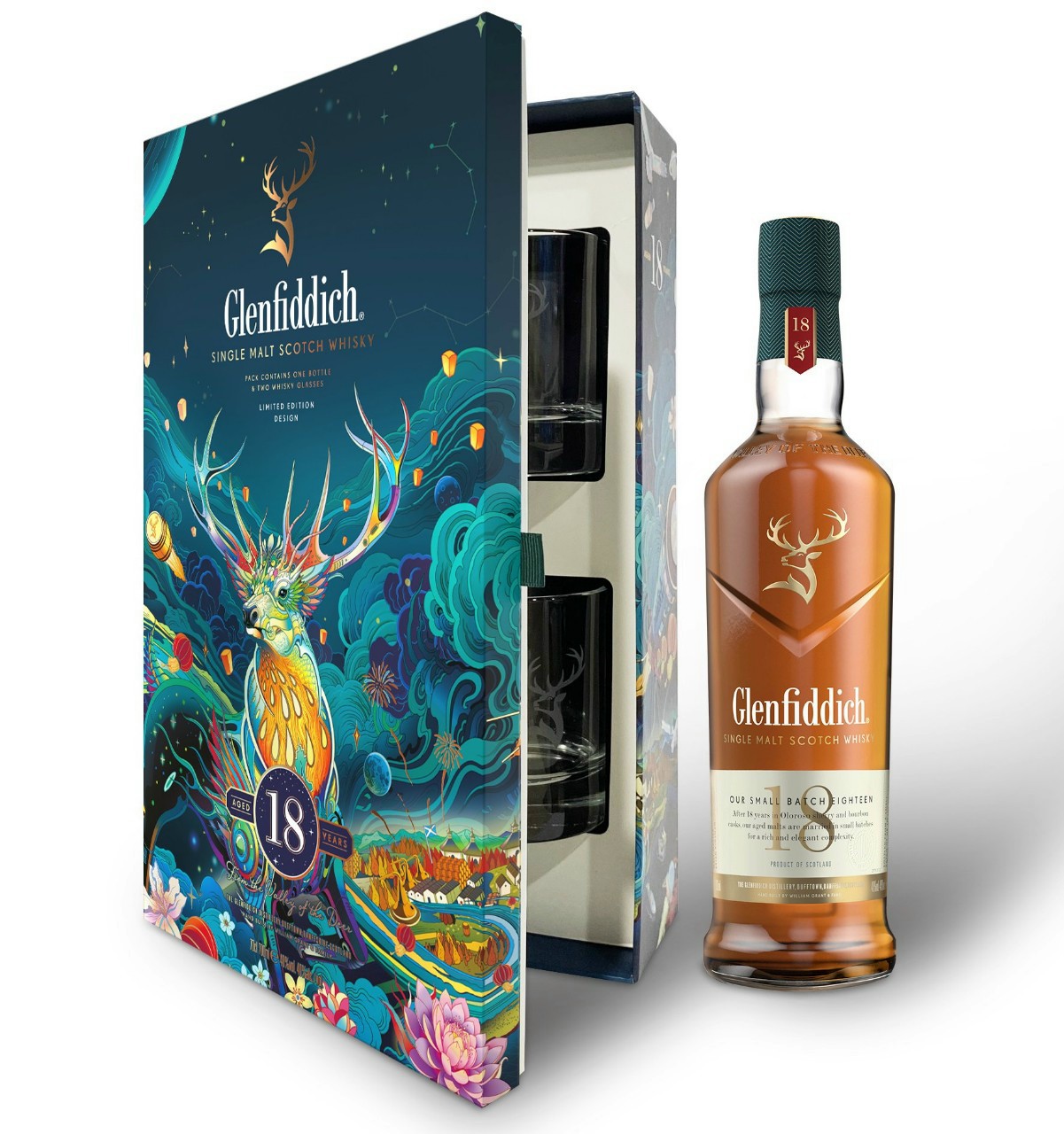 Rượu Glenfiddich 18y hộp quà xuân năm 2022